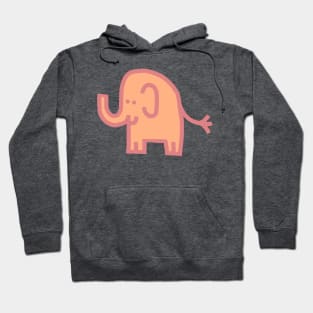 Cute Elephant Peach Fuzz Pantone Color of the Year 2024 Hoodie